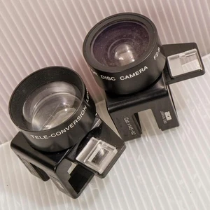 Lot of 2 Disc Camera Tele-Conversion Wide Conversion Lens 1.5X & .7X F/2.8 - Picture 1 of 6