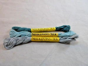 Needlepoint Silk Inc. Lot of 3 Assorted Colors 100% Pure Chinese Silk NEW   B135 - Picture 1 of 2