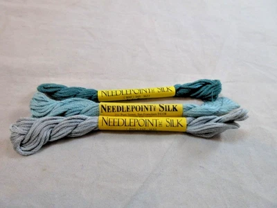 Needlepoint Silk Inc. Lot of 3 Assorted Colors 100% Pure Chinese Silk NEW   B135 - Image 1 of 2