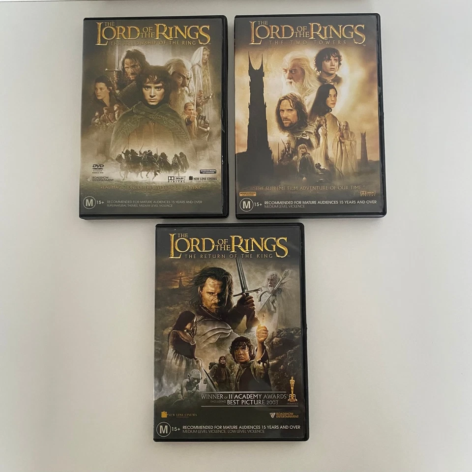 The Lord of the Rings DVD Fellowship of the Ring Two Towers Return of the King  - Image 1 of 4