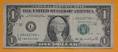 2006 $1 One Dollar Bill L Series Fort Worth FRN Star Note ⭐️ S/N (L08602796*) - Image 1 of 4