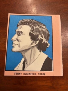 RARE 1973 KTAV PUBLISHING Jewish Sports Champions Fanny Rosenfeld Handcut Card - Picture 1 of 2