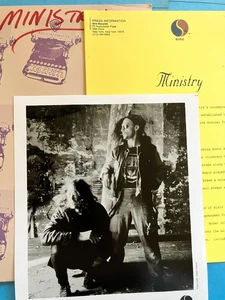 Ministry , original vintage press kit headshot photo w/ Biography & Folder - Picture 1 of 5