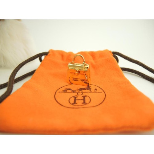 HERMÈS Ciondolo Hermes Top Kelly Collana Oro Borsa ChokerMotifCharm 19×24mm con Storageba