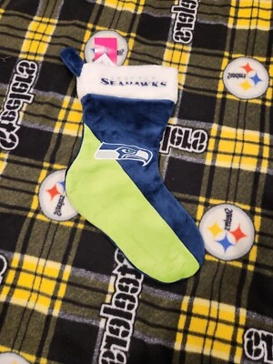 Medias básicas de Navidad Seattle Seahawks Forever Collectibles azules/verdes nuevas con etiquetas Foto 1 de 3