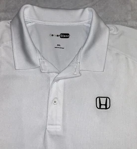 Honda Men’s XXL Polo Shirt White Embroidered Logo Short Sleeve Cars Trucks - Picture 1 of 5