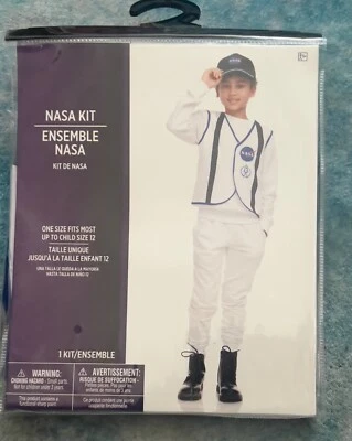 Nuevo Conjunto de Disfraz Espacial Niño Astronauta Chaleco y Sombrero de Vuelo NASA  Foto 1 de 3