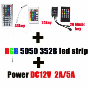 DC 12V Flexible RGB Led Strip 3528 5050 SMD 300 Leds String Light White lamp 5M