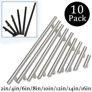 Kitchen Cabinet Pulls Brushed Nickel Stainless Steel Cupboard Drawer Handles - Picture 1 of 20