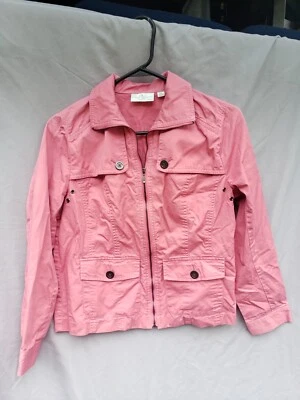 Studio Works Pink Zip Up Lightweight Jacket Size Small Petite — 第 1/3 张图片