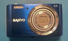 Sanyo VPC E1600TP 14MP Digital Camera 5x Optical Zoom Blue- UNTESTED