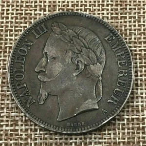 5 franchi argento 1870 Napoleone III - Foto 1 di 4