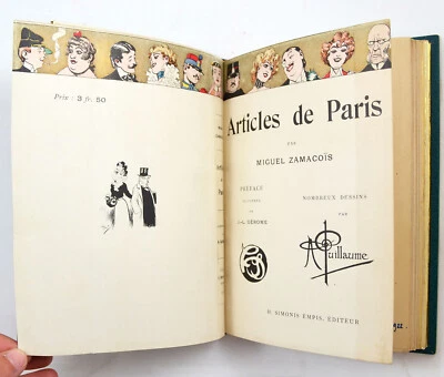 Miguel ZAMACOIS – [Albert GUILLAUME] Articles de Paris. Ex. D'Henri VEVER lettre - Photo 1/4