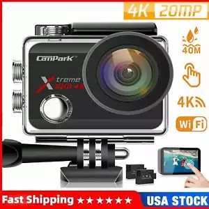 Campark 4K Touch Screen 60fps Action Camera 20MP WiFi Waterproof 40M Sports Cam - Picture 1 of 9
