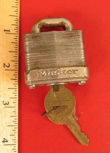 ANTIQUE MASTERLOCK MASTER LOCK REMOVABLE SHANK PADLOCK LOCK !!! - Picture 1 of 1