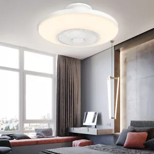 TCFUNDY Modern LED Ceiling Fan with Light Remote Control Flush Mount Ceiling Fan - Picture 1 of 9