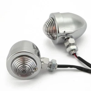 Chrome Motorcycle Turn Signal Lights Blinker For Harley Sportster 1200 883 1000 - Picture 1 of 7