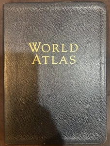 Vintage 1990 Tiffany And Co World Atlas Full Grain Hide No Box - Picture 1 of 8