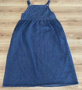 Mono vaquero SunBelt para mujer talla mediana vestido azul midi de algodón con bolsillos - Imagen 1 de 9