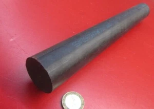 Nylon 66 Round Rod, Black  1 1/2" Dia- 1.50" x 12" Length - Picture 1 of 11