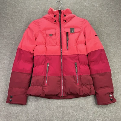 Obermeyer Women’s Leighton Ski Jacket Size 2 Red Pink Hooded Insulated - Image 1 of 4