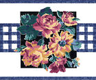 Blue Golden Yellow Rose Mulberry Purple Red Violet Vintage Wallpaper Wall Border