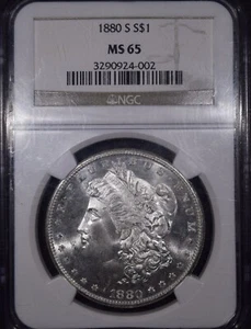1880-S Morgan Silver Dollar "NGC MS65" *Free S/H After 1st Item* - Picture 1 of 3