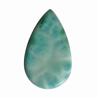 Natural Larimar Loose Gemstone | Caribbean Blue Polished Stone for Jewelry Use Foto 1 de 4
