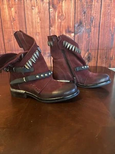 SHERIDAN MIA Sedona Suede Boot In Bordo Nubuck 37 Retail Price $240 - Picture 1 of 21