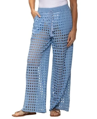 Pantalones de mujer Dotti L38616 Peri azul calados punto talla L Foto 1 de 4