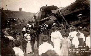Real Photo Vestibule RR Coach Train Wreck At Boonville NY New York RP RPPC S377 - Picture 1 of 3