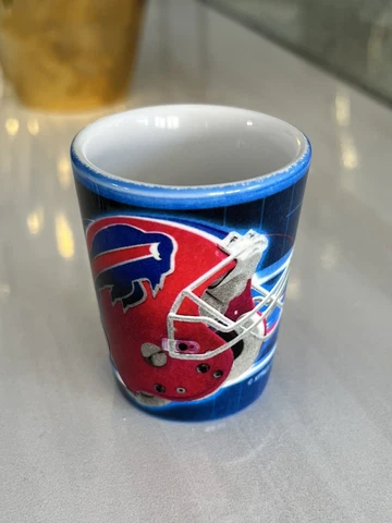 Buffalo Bills Shot Glass Logo & Classic Red Helmet Vintage Throwback Collectible Cover