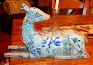 Unique & Rare Antique Chinese Deer made from Pieces of Antique Porcelain Vases - Picture 1 of 10
