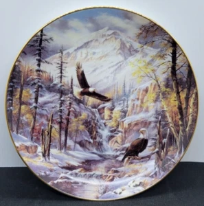 Ice Capped Majesty Glacier National Park God Bless America Plate Danbury Mint - Picture 1 of 6