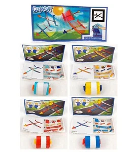 GLIDERS COMPLETE SET OF 4 WITH ALL PAPERS KINDER JOY SURPRISE EGG TOYS 2011/2012 - Picture 1 of 1