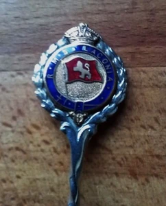 Cunard Line R.M.S. Laconia Silver Plate & Enamel Spoon - Picture 1 of 2
