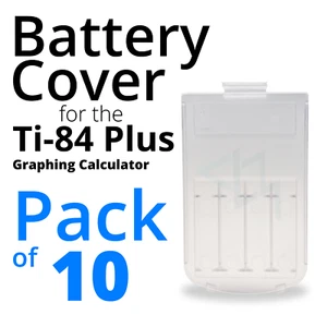 Battery Cover for the Ti-84 Plus Graphing Calculator [10 Pack] [Clear] - Picture 1 of 3