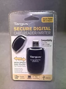 Targus Secure Digital Card Reader Writer USB 2.0 TGR-MSD500 For PC/Mac NEW - Picture 1 of 2