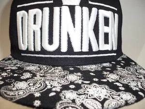 Drunken Premier Trucker Hat Cap Hip Hop Snapback Black - Picture 1 of 6