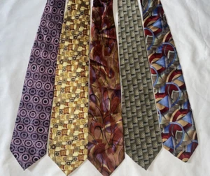Lot VTG Jerry J. Garcia Grateful Dead Carlos + Santana Mens Silk Neckties Ties - Picture 1 of 3