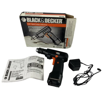 Taladro inalámbrico Black & Decker 9049 6,0 V 2 velocidades con cargador caja manual Foto 1 de 4