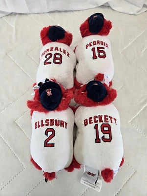 Set of 4 MLB Boston Red Sox My Pillow Pets Minis Plush Stuffed Animal Red Bears - Image 1 of 4