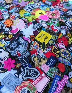 Mix Lot Random 50 Pcs Sew-On Iron-On Patches Fashion Embroidered Mix Size Patch - Picture 1 of 5