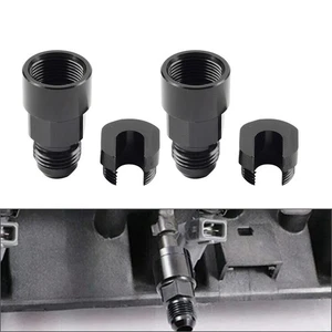 2pcs 6AN Male to 3/8" Quick Disconnect EFI Fuel Rail Adapter Fitting For GM LS - Picture 1 of 11