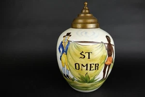 Vintage Dutch Delft Polychrome Tabakdose 36 cm / 14,4 Zoll St Omer - Bild 1 von 7