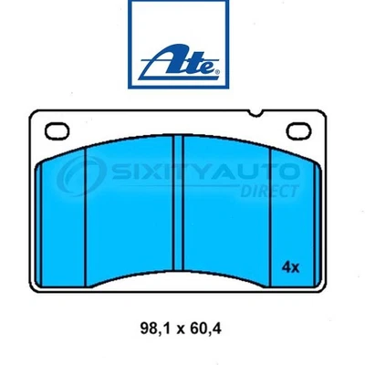 ATE Front Disc Brake Pad Set for 1990-1993 Volvo 240 - Braking Stopping ua Foto 1 de 4