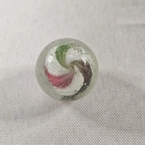 Antiguo mármol transparente vintage púrpura rojo blanco y verde remolino aprox 7/8" LEER⬇ - Imagen 1 de 8