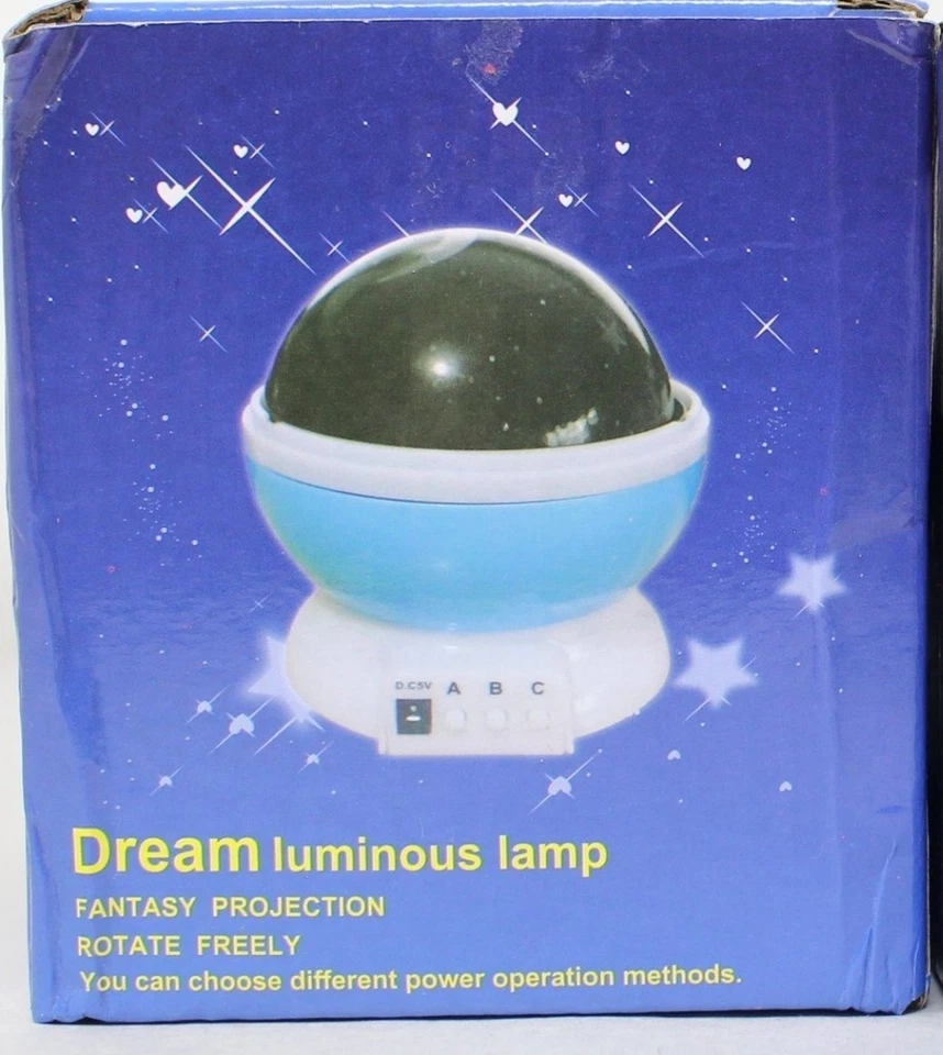 Lámpara luminosa de ensueño mini luz estrella LED giratoria proyector nocturno DC 5V habitación infantil Foto 1 de 2