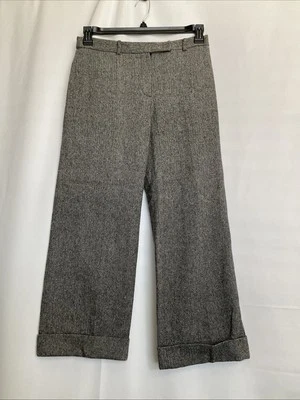 CERR & DEBORAH Women’s Wool Dress Pants Cuffed Black 8/42 #0551 - Image 1 of 4