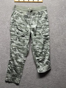 Woman Within 16W Camouflage Cargo Caprihose neu ohne Etikett elastischer Bund Kordelzug - Bild 1 von 8